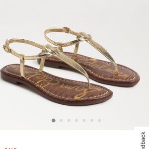 Sam Edelman Gold thong sandals size 8